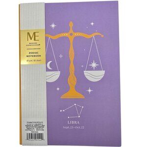 Modern Expressions Libra Zodiac Notebook  Sept. 23rd - Oct. 22nd NWT